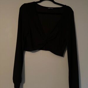 Black Long Sleeve Women's Top